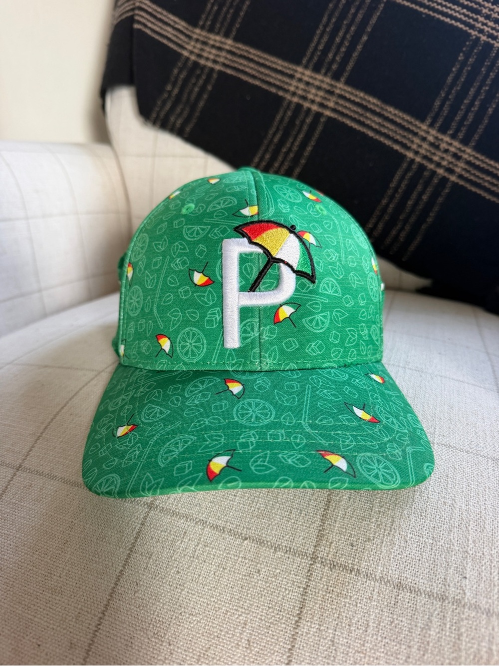 Puma Green Baseball Cap with Umbrella Motif
